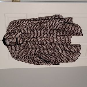 3x cotton and silk dress shirt with birds on it!